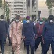 Bola Tinubu visits Ikoyi collapsed building site. (PMNews)