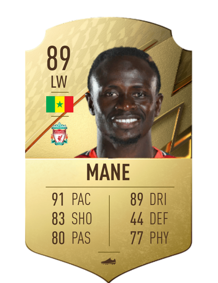 Sadio Mané FIFA 22 OPR Card