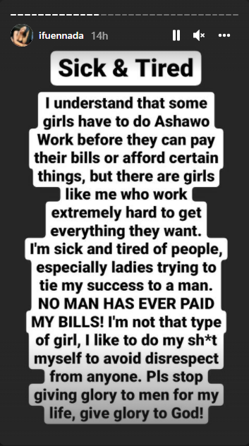 BBNaija's Ifuennada says she's tired of women trying to tie her success to men