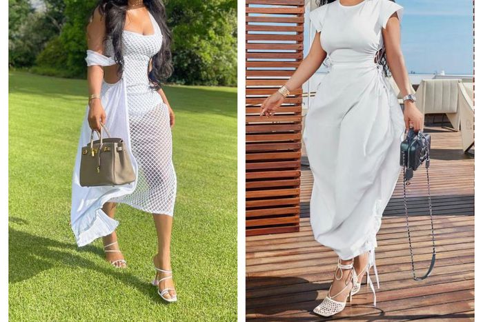 Toke Makinwa in white [instagram/tokemakinwa]