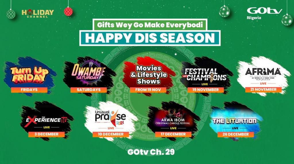 Have a SUPA festive season with the Holiday Channel on GOtv