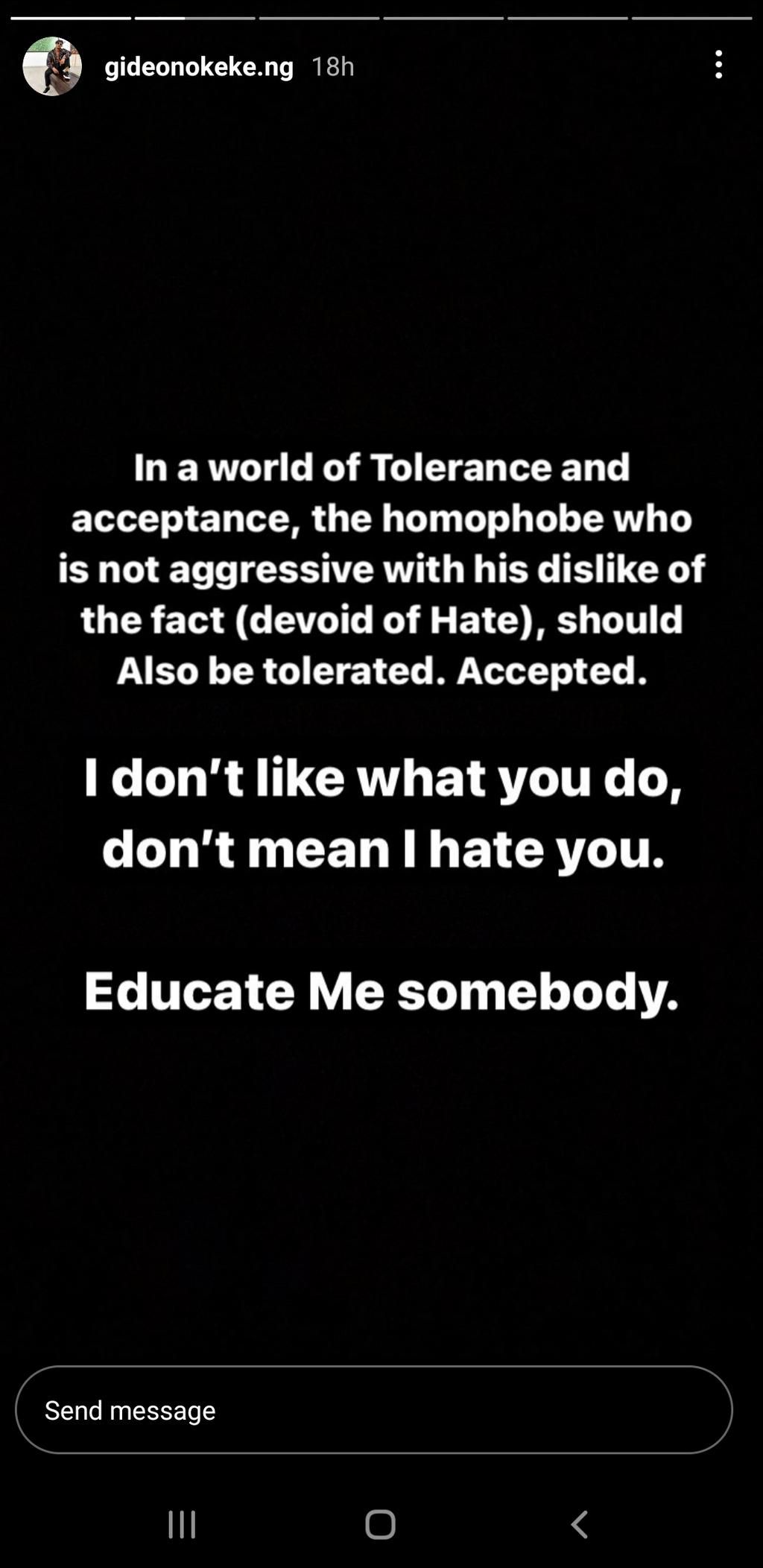 Gideon Okeke's IG post [Instagram]