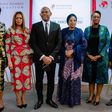 L-R: Tony Elumelu Foundation Trustee, Dr. Awele Elumelu; Mrs. Mary Almakura, Special Assistant African First Ladies Peace Mission; Founder, Tony Elumelu Foundation, Tony O. Elumelu CON;  Mrs. Ajibola Ponnle, Lagos State Commissioner for Establishment, ...