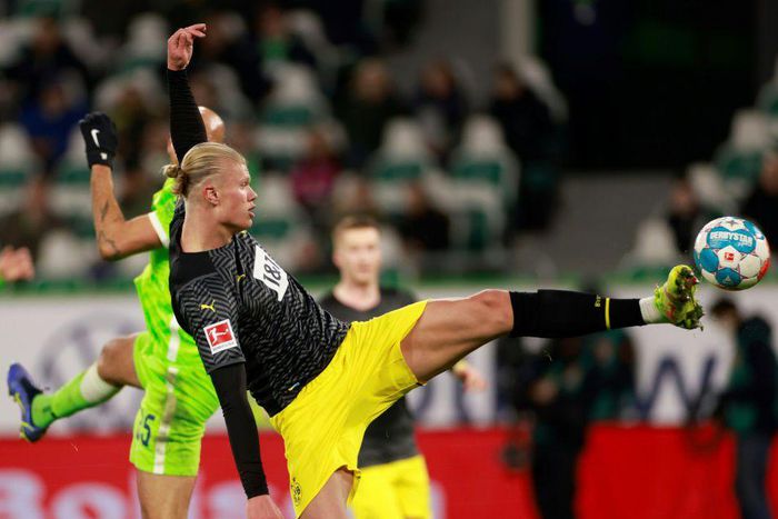 Erling Haaland scored for Dortmund at  Wolfsburg last weekend on his return from injury