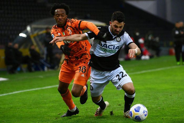 Tolgay Arslan, pictured here playing against Juventus last season, netted the leveller for Udinese at Lazio
