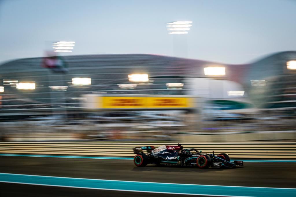 Hamilton was leading by more than 10 seconds before the final lap in Abu Dhabi