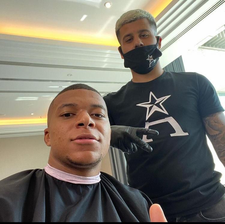 Kylian Mbappe via A Star barbers (Instagram)