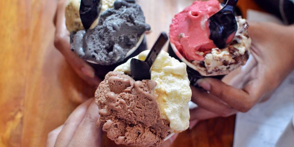 Consider having two scoops of ice cream instead of three as a way to practice moderation.