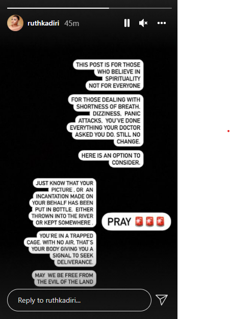 According to the movie star, prayer is the key.