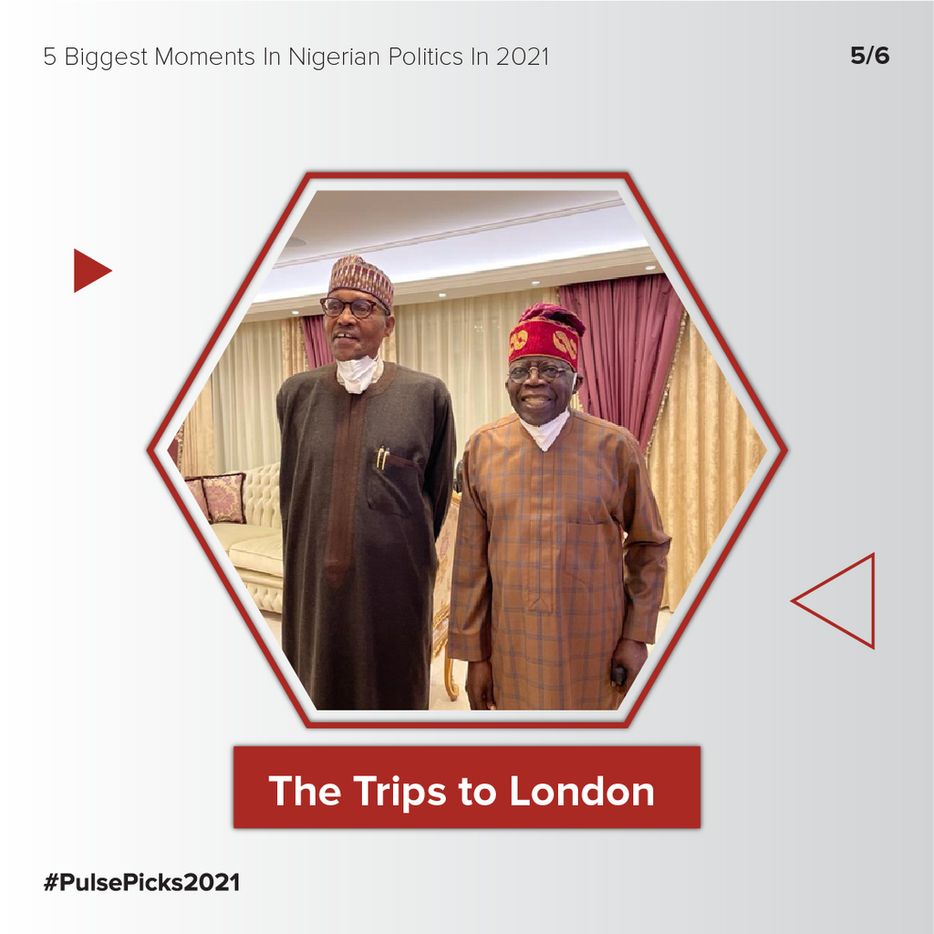 President Buhari visited Bola Tinubu in London.