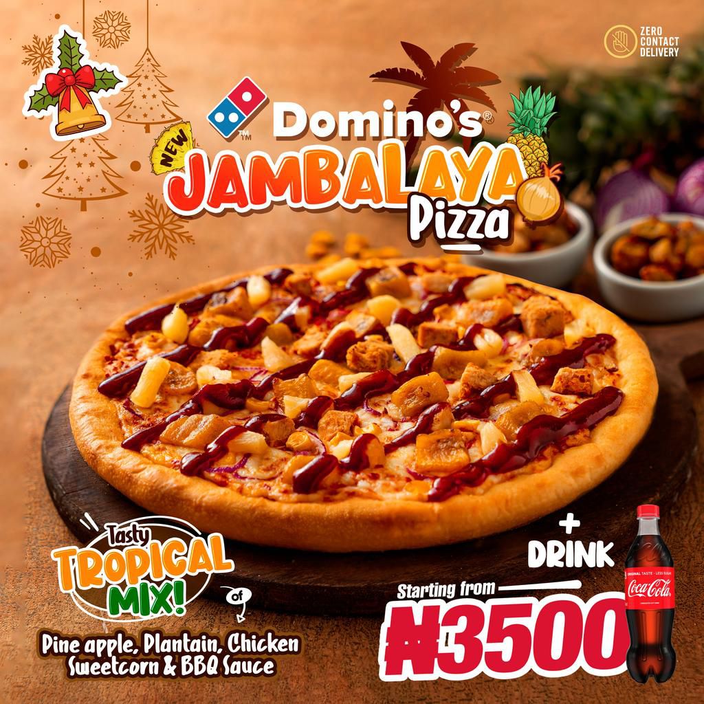 Have a magical Christmas with the new Domino’s Jambalaya Pizza!