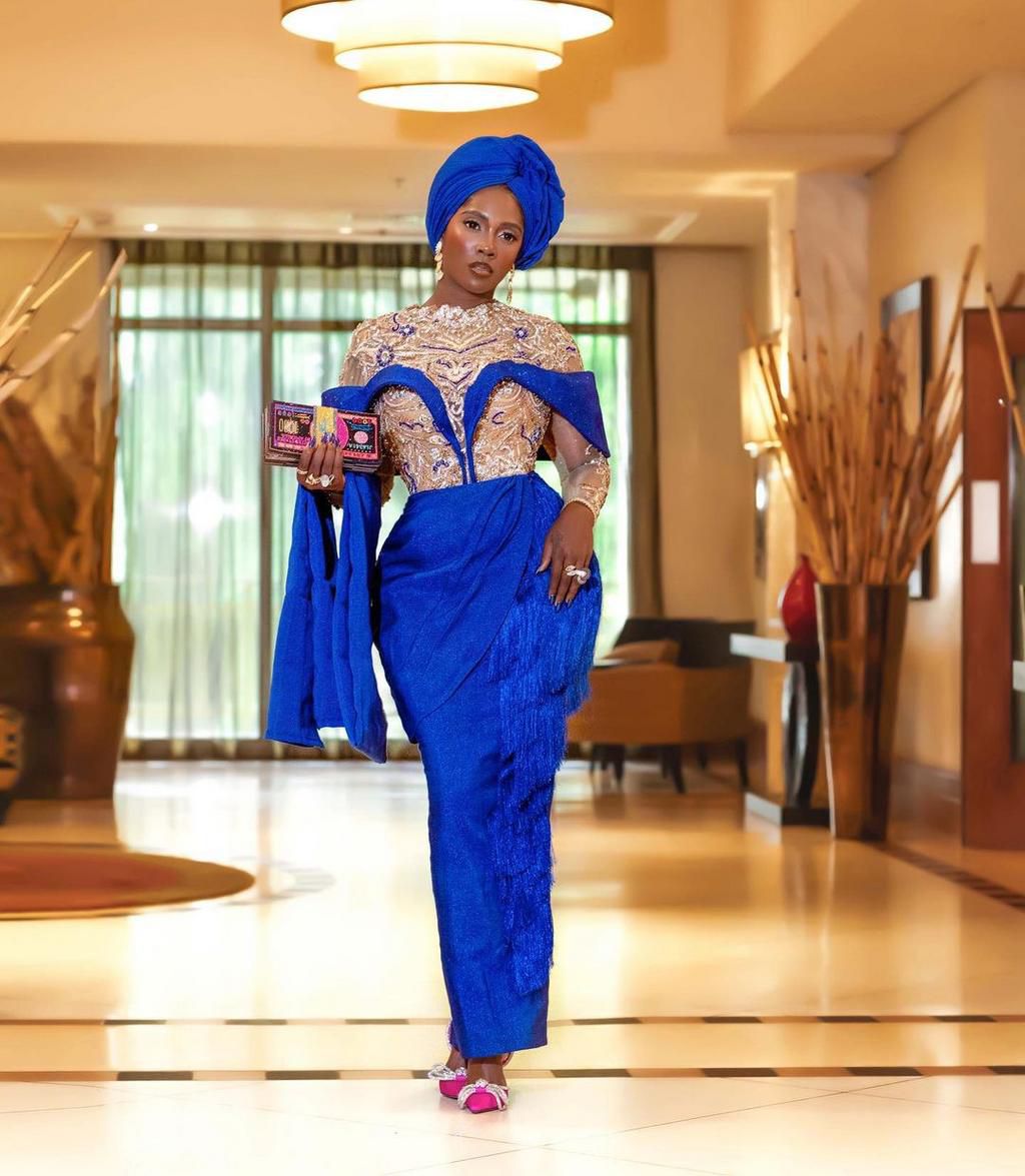 Tiwa's outfit was made by Xtrabrides [Instagram/XtrabridesLagos]