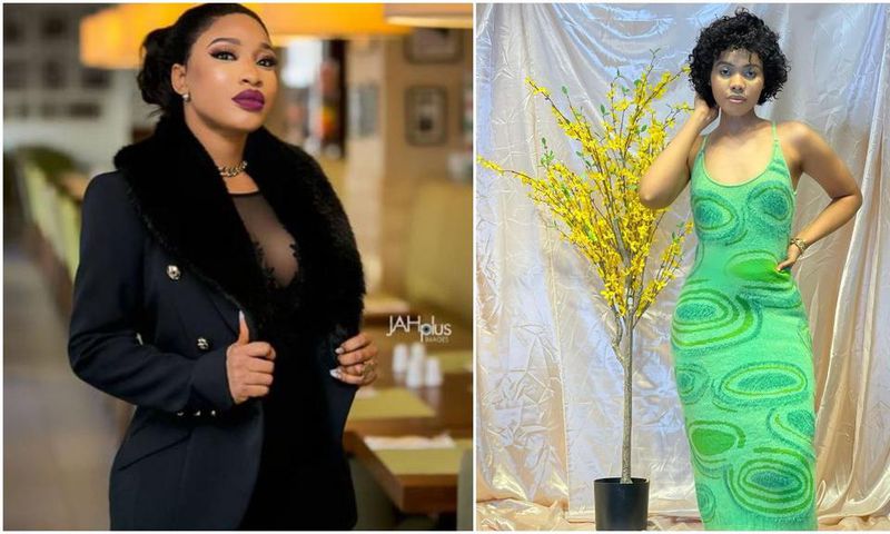 Nollywood actress Tonto Dikeh and Instagram influencer Janemena [Instagram/TontoDikeh] [Instagram/Janemena]