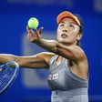 Peng Shuai at the Wuhan Open tennis tournament in 2019.