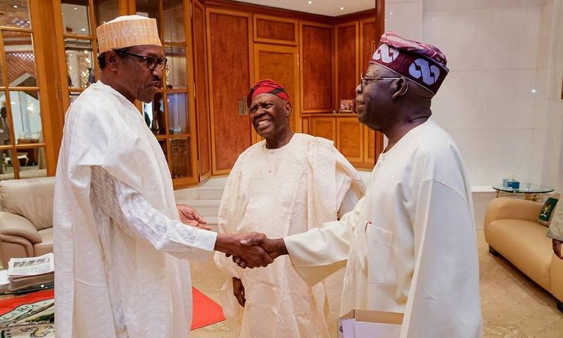 Shugaba Buhari ya gana da Bola Tinubu da Bisi Akande a fadar sa