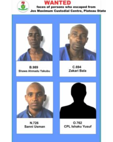 Faces of fleeing inmates  (NCS)