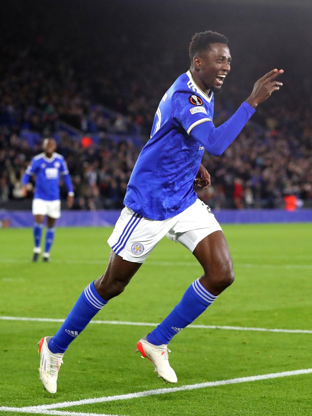 Ndidi celebrates his first goal of the season.
