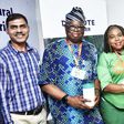 L-R: Deputy General Manager, Dangote Fertiliser Limited, Dr. Mahavir Rajawat; Chairman, Operation and Trade Promotion, LCCI, Leye Kupoloye; Chairman, Trade Marketing and Protocol, Victoria Obadina,  and Group Chief Commercial Officer, Dangote Industrie...