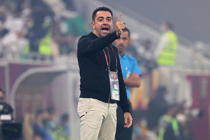 Pointing the way:  Xavi guided Al-Sadd to victory in the Amir Cup final on October 22