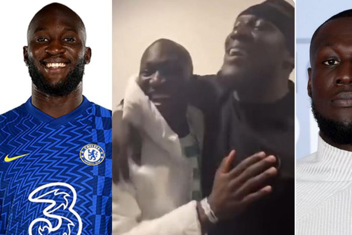 Stormzy: British-Ghanaian rapper finally meets lookalike Romelu Lukaku at Wizkid’s concert (Video)