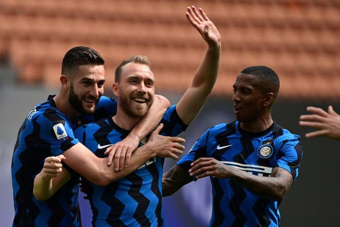 Danish midfielder Christian Eriksen was in training on Thursday