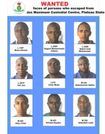 Faces of fleeing inmates  (NCS)