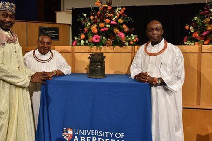 University of Aberdeen returns Benin Bronze, 124 years after it was stolen from Nigeria. [ripplesnigeria]