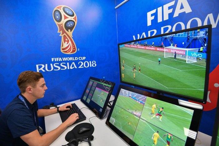The Video Assistant Referee (VAR) operation room in Moscow