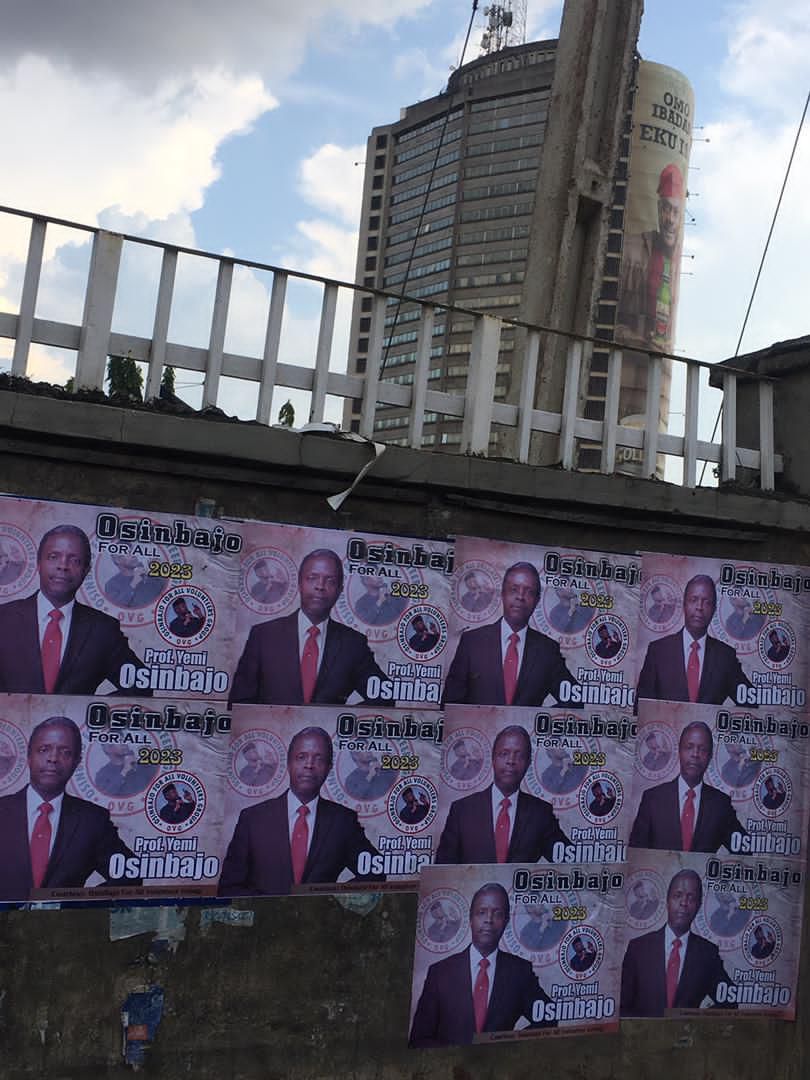 Campaign posters of Prof Yemi Osinbajo in Ibadan (Nairaland)