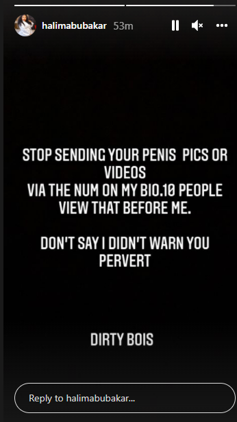 The movie star issues a warning to the perverts sending her nude photos.