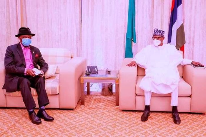 President Muhammadu Buhari meets with Governor, Willie Obiano of Anambra state. [Presidency]