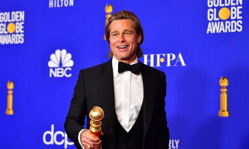 The acting categories appear to be a lock for the Oscars, with Brad Pitt -- seen here with his Golden Globe -- expected to win for best supporting actor for "Once Upon a Time... in Hollywood"