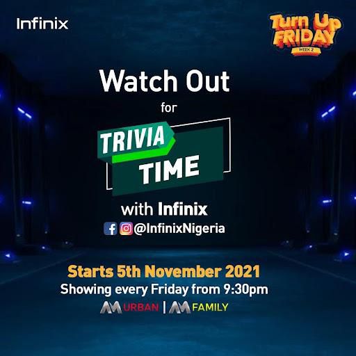 Infinix is sponsoring this year’s edition of the Turn Up Friday Show and dishing out juicy rewards!