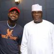 Nigerian music star Davido and former vice president of Nigeria, Atiku Abubakar [Instagram/Talkagblog]