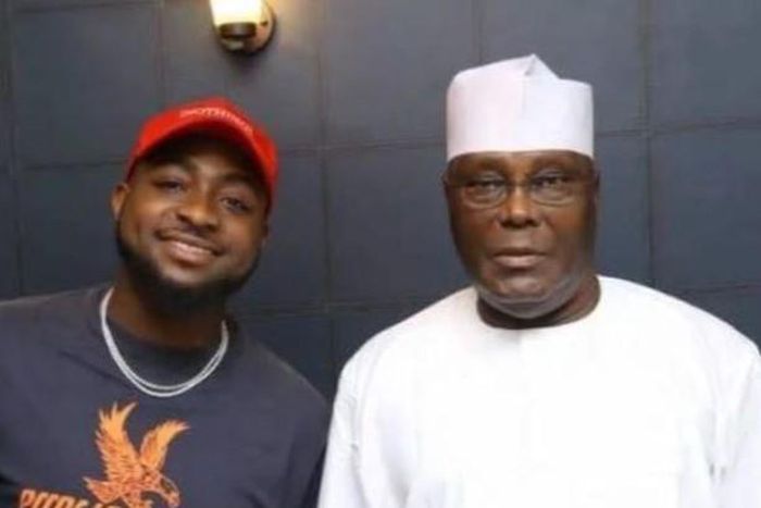 Nigerian music star Davido and former vice president of Nigeria, Atiku Abubakar [Instagram/Talkagblog]