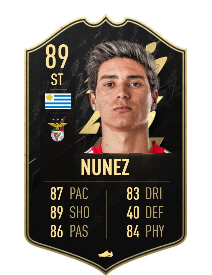 Darwin Núñez FIFA 22 TOTW Card