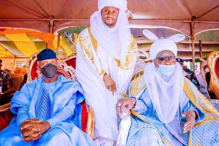 Osinbajo at the Katsina turbaning