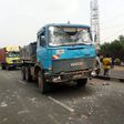 Truck runs into school students in Lagos (Twitter @Trafficbutter)