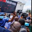 Lagos Governor Babajide Sanwo-Olu joins #EndSARS anti-police brutality protesters at the Lekki toll in October 2020 (Punch)