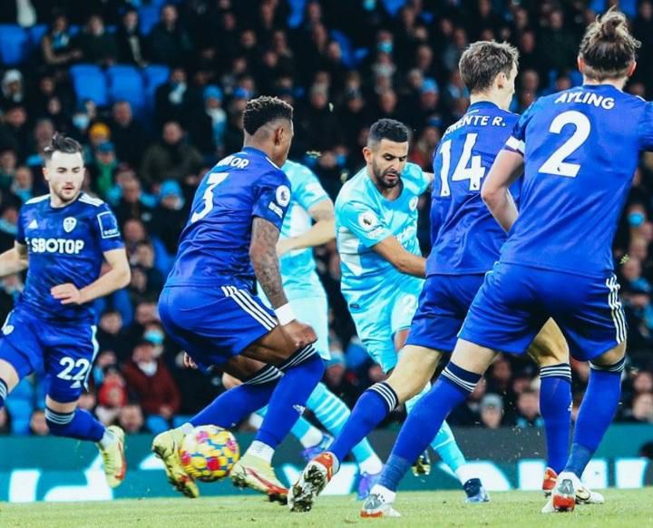 Riyah Mahrez scored one and assisted another against Leeds United.