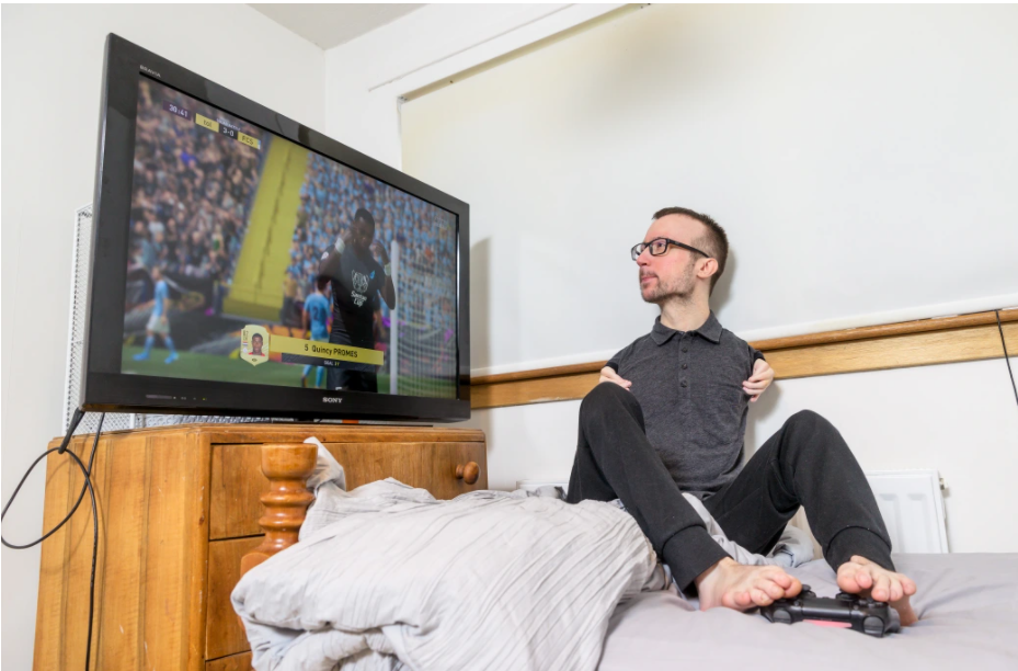 James Toland in action with his feet