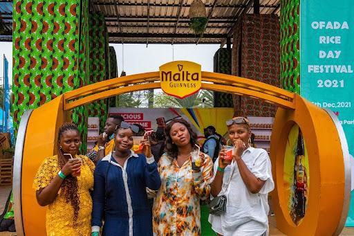 Guests enjoying a good time with Malta Guinness at the Ofada Rice Day Festival 2021