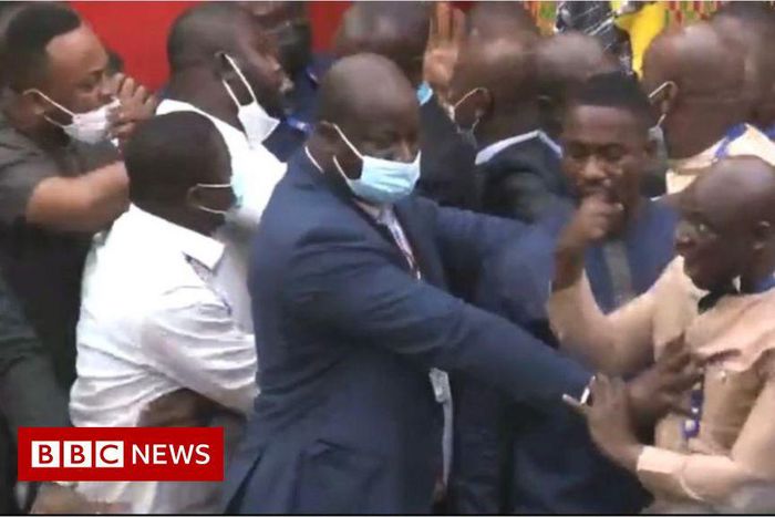 Punches thrown in Ghanaian parliament over electronic payments tax
