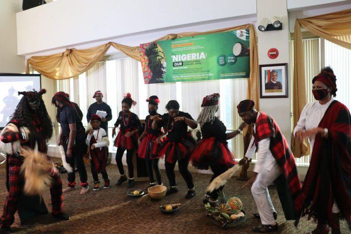 Idoma cultural group performing at the Second Edition of the Nigeria Cultural Show at Nigeria House in New York. [NAN]