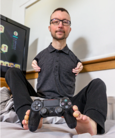 James Toland in action with his feet