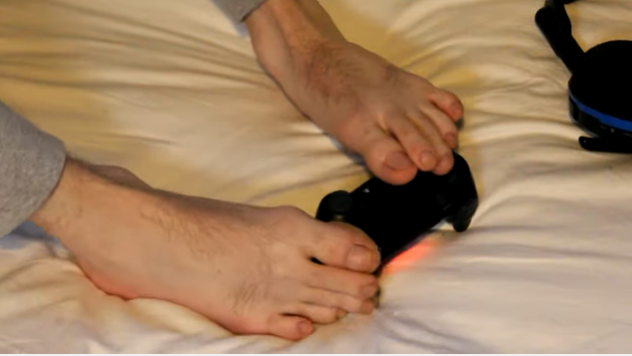 James Toland in action with his feet