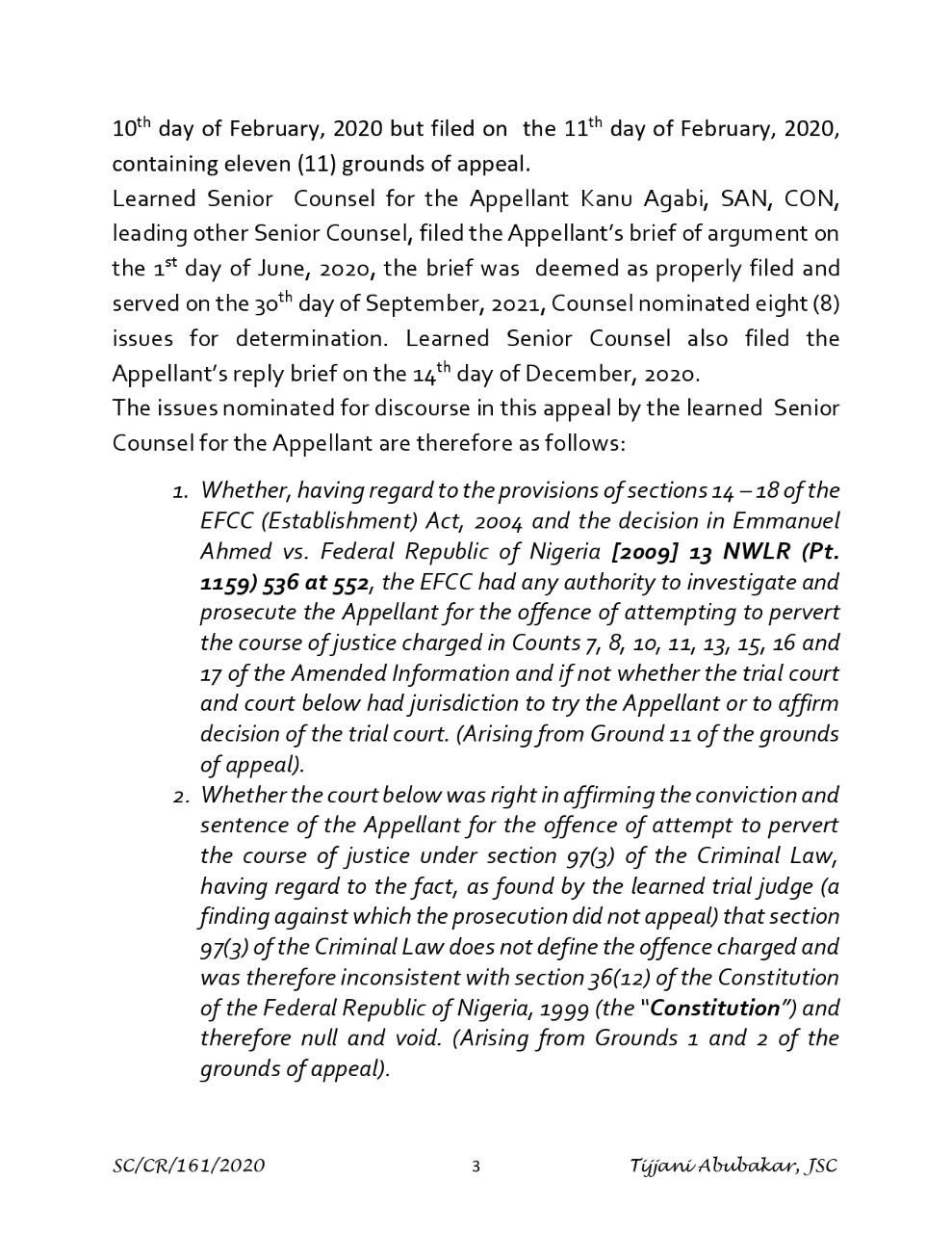 2023: Plot to use EFCC to malign, defame key political figures scuttled by Supreme Court