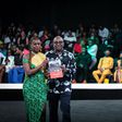 Omoyemi Akerele and Olusegun Awolowo at the Lagos Fashion Week [instagram/lagosfashionweek]