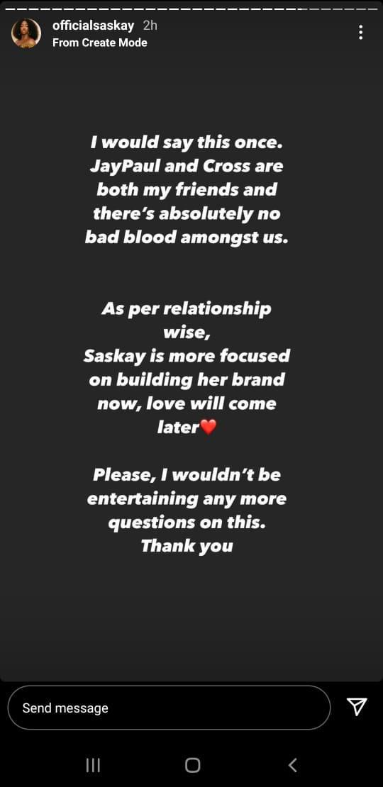 Saskay Instagram post [Instagram/officialsaskay]