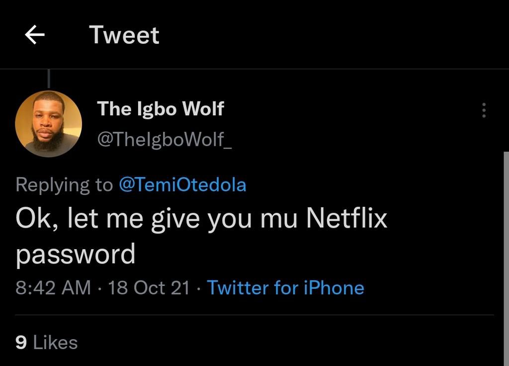 Temi Otedola Twitter replies [Twitter]